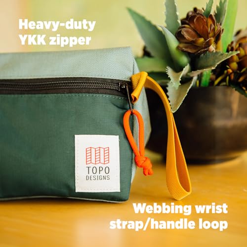 Topo Designs Dopp Kit - Travel Bag for Personal Care Essentials, Self Standing Shape, Fully Lined, Recycled Nylon