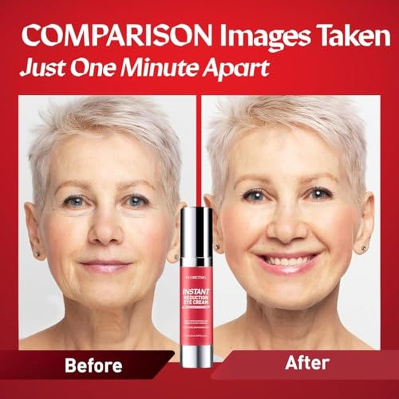 Instant Eye & Face Lift Cream: Rapid Under Eye Bags,Wrinkles, Dark Circles, Puffiness Remover for Women and Men in 60 Seconds - Temporary Firming & Tightening Treatment - Wrinkle Filler 0.67oz