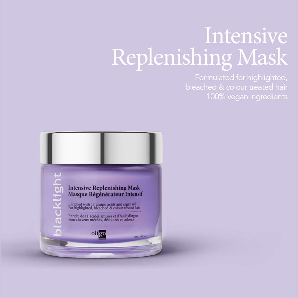 Oligo Professionnel Blacklight Intensive Replenishing Hair Mask Hair Mask for Dry Damaged Hair and Growth with 11 Amino Acids | Damaged Hair Treatment Mask | Sulfate Free Hair Masks (6.8 oz)
