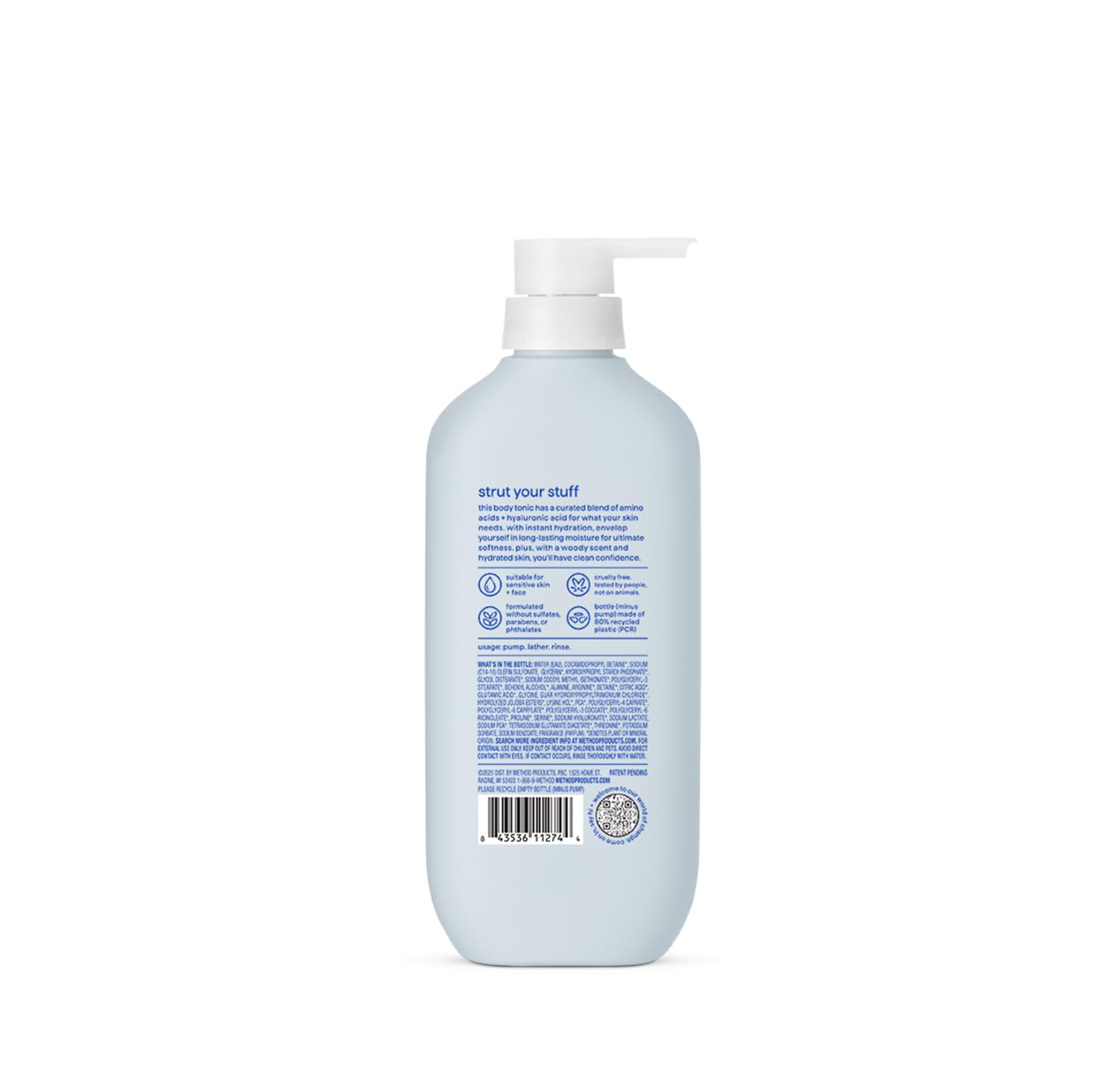 Method Body Wash - Instant Hydration Tonic with Amber Wood, Musk & Lavender | 17 fl oz
