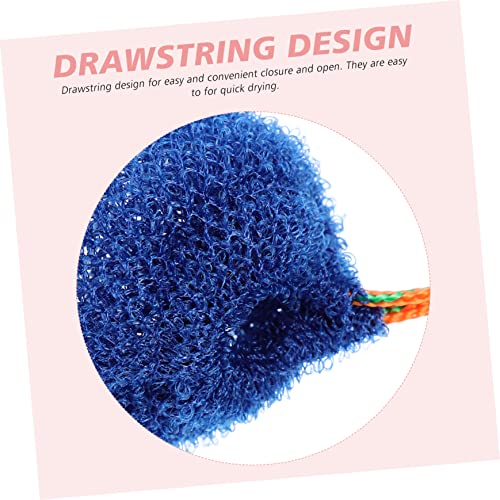 Angoily 8pcs Exfoliating Soap Net Bags for Face Cleaning and Bath Use Mesh Drawstring Pouches for Lathering Handmade and Natural Soaps