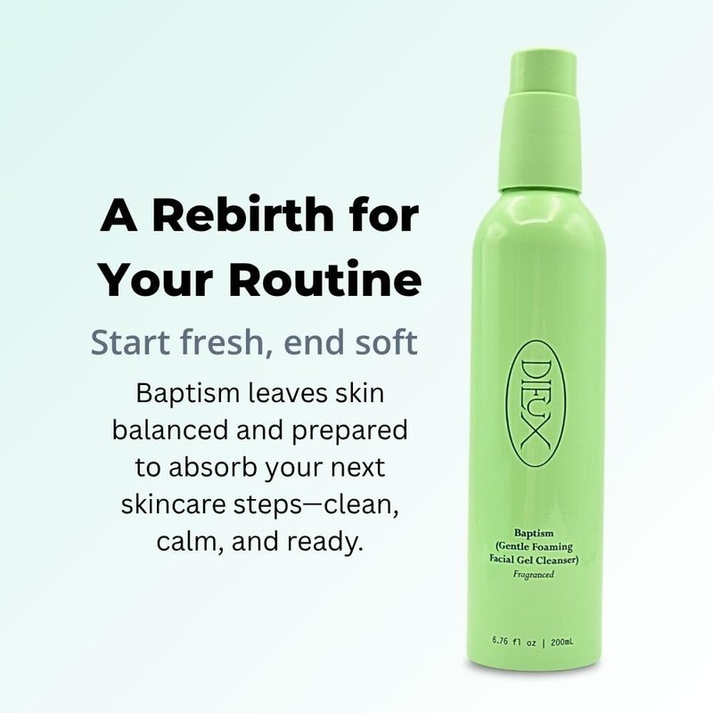 Dieux Baptism Gentle Foaming Facial Gel Cleanser Fragranced 6.76 oz