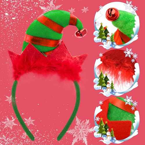 BQTQ 15 Pieces Christmas Headbands Party Hats Headbands for Christmas Holiday Favour