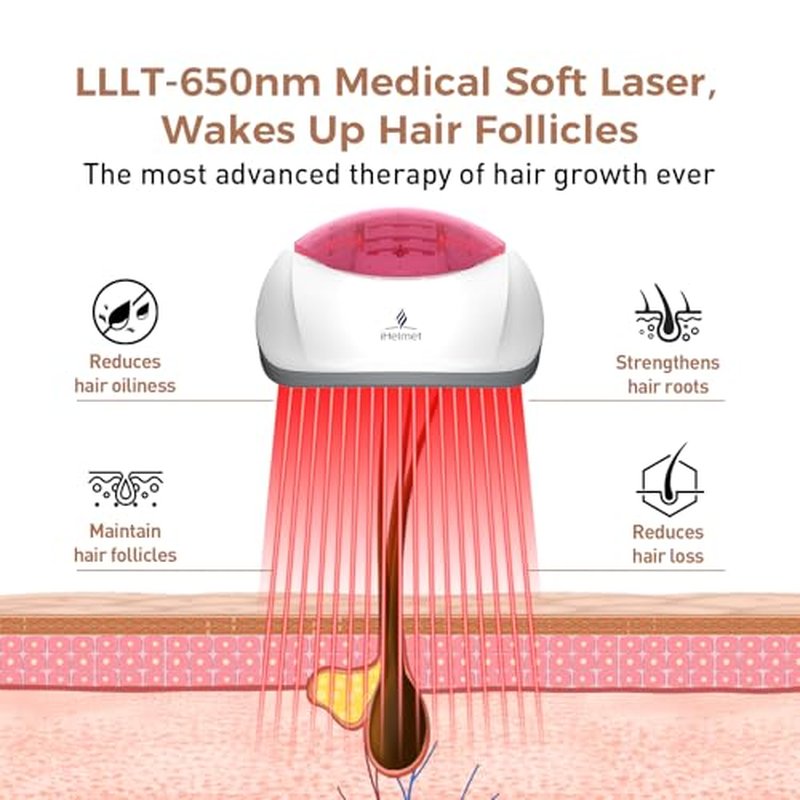 Laser Hair Growth System (FDA Cleared), Hair Regrowth Helmet & Laser Cap, Hair Loss Treatment for Men and Women, Low Level Laser Therapy for Hair Growth, Anti-Thining Treatment£¬36 Pink
