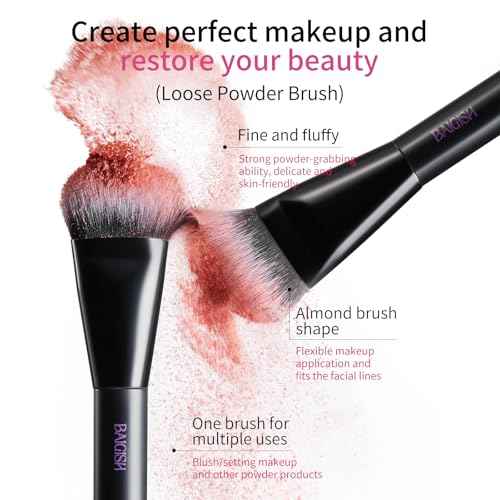 Makeup Brush Set Professional Foundation Brush for Foundation Powder Concealers Eye Shadows with 2 Makeup Sponge