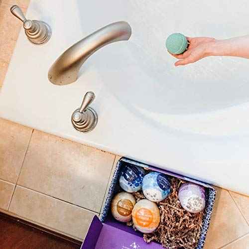 Two Sisters Relaxing Bath Bombs for Women, Girls, Teens & Kids (6 Pack) - Natural Bubble Bomb, Moisturizes Dry Skin, Releases Color, Aromatic Scents, USA Made - Ideal Mothers Day Gift by Two Sisters