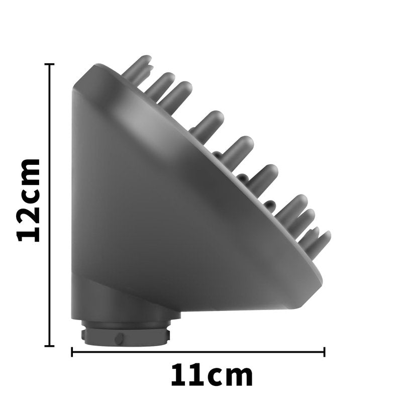 BVACUMHEAD Upgraded Diffuser Attachment for Dyson Airwrap Styler - Converts to Hair Dryer Diffuser Nozzle, 973365-01, Grey