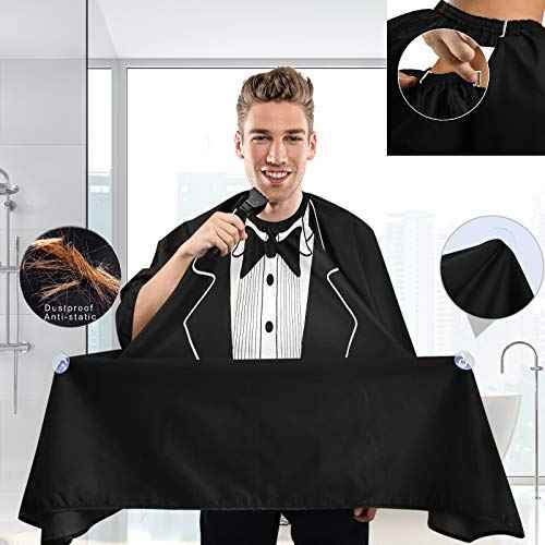 visesunny Professional Barber Cape Polyester Hair Cutting Salon Cape Apron Anti-Static Beard Bib Grooming Apron