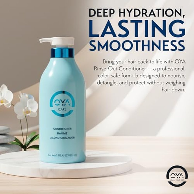 OYA Care Conditioner for Color-Treated Hair ? Hydrating & Moisturizing Conditioner for Women & Men ? Reduces Frizz, Strengthens Dry & Damaged Hair ? For Fine, Thin, Wavy & Frizzy ? 1L / 33.8 fl. oz.