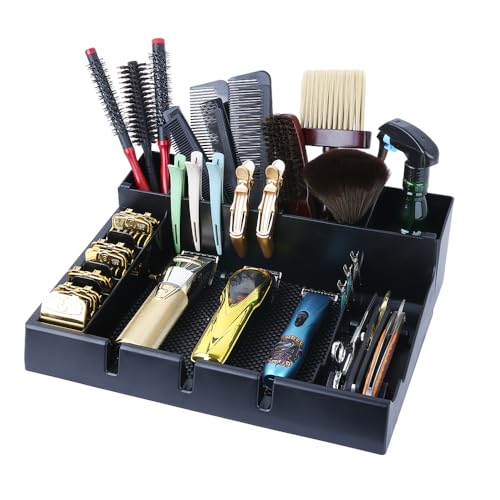 Hair Salon Styling Tools Organizer, Cosmetology Supplies Hair Brush/ Scissor/ Shaver Holder, , Salon Essentials for Hair Stylist (Detachable)