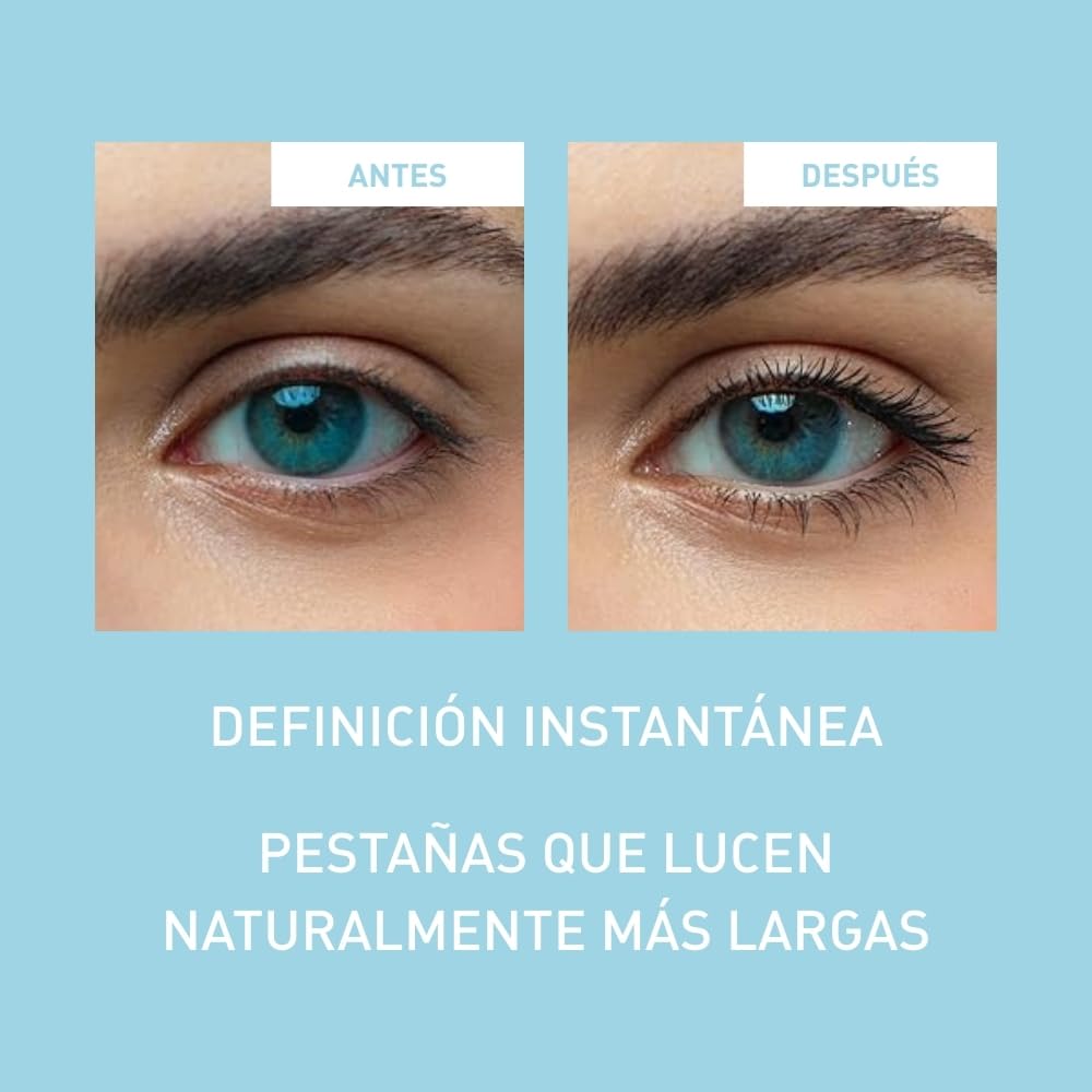 Talika Lipocils Water Resistant Mascara - Black- Non-Smudge Formula, Natural Lash Enhancement, Quick Definition, Improved Lashes in 14 Days, Volumizing, Strengthening, Curling, Darkens Over Time