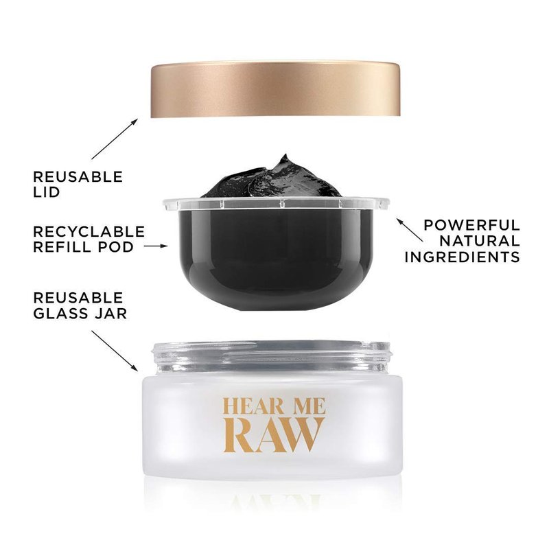 HEAR ME RAW The Detoxifier with Charcoal+, Mask + Scrub, Full-Size, 2.5 oz