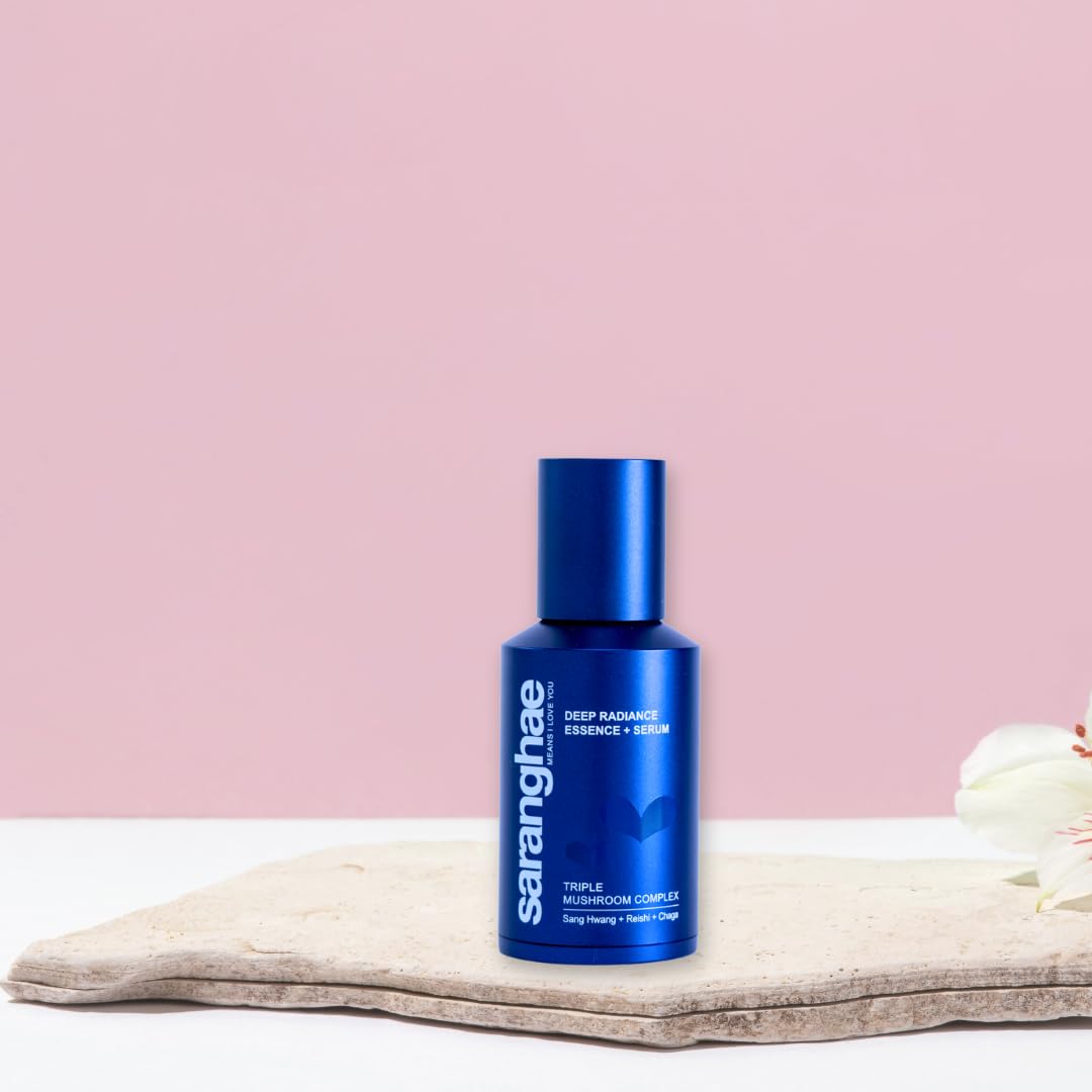 Niacinamide Serum For Uneven Skin Tone, Face Serum with Triple Mushroom Complex: Reishi + Chaga + Sang Hwang for Dry, Damaged Skin -1.5 Ounce by Saranghae