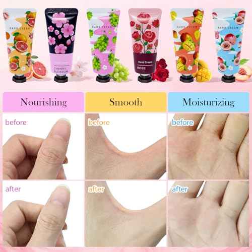 96 Pack Hand Cream for Women, Mini Hand Lotion Travel Size for Dry Cracked Care, Natural Plant Fragrance Moisturizer Present Set for Mother, Teacher Appreciation and Bridesmaid Present