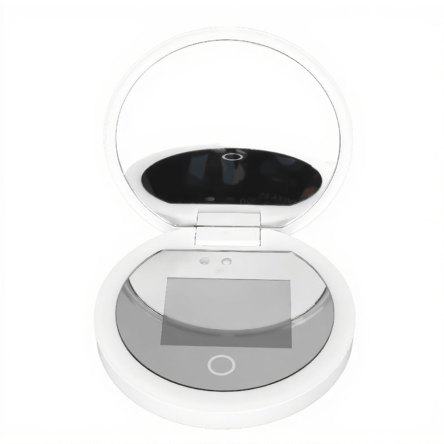 BONKZEBU Travel Mirror with Light Intelligent Touch Control Brightness Adjustment Camera Lens Testing Compact Makeup Mirror with Magnification Portable LED Vanity Mirror for Travel and Home Use