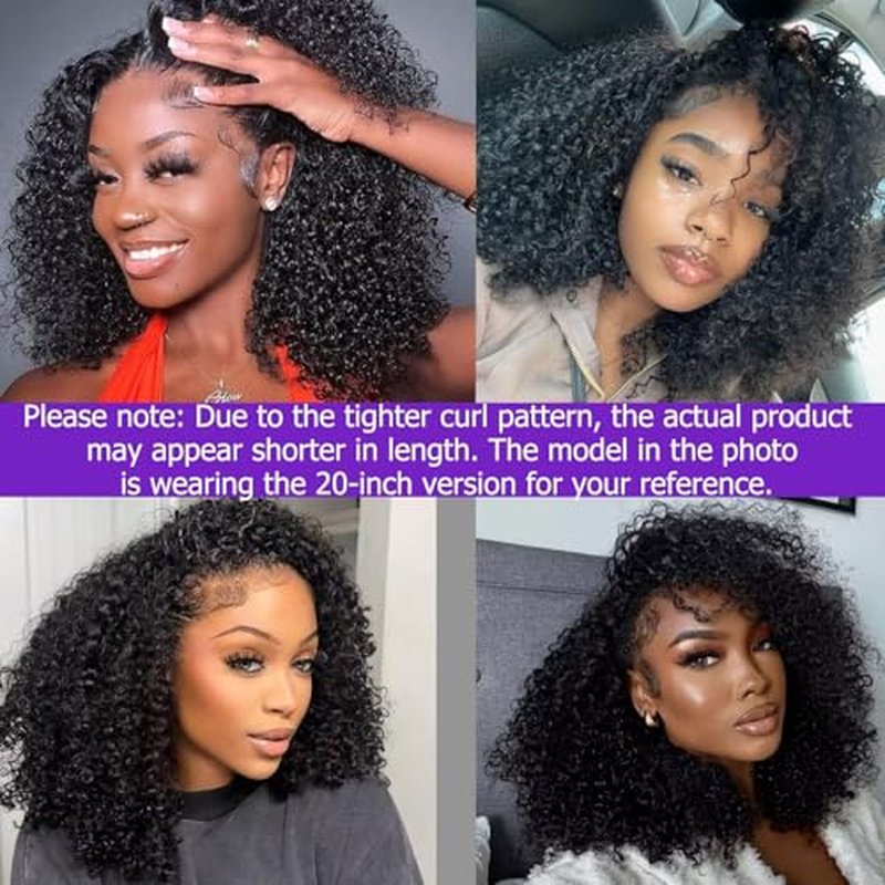 Lemoda 13x4 Burmese Kinky Curly Lace Front Human Hair Wigs 26Inch Outlets Sale 210 Density Deep Curly 13x4 HD Transparent Lace Frontal Wigs For Women Pre Plucked