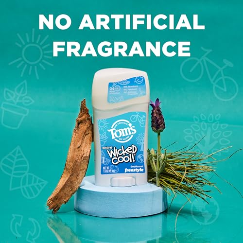 Tom¡¯s of Maine Freestyle Wicked Cool! Natural Deodorant for Tweens, Aluminum Free Deodorant Stick, 1.6 oz (3 Pack)
