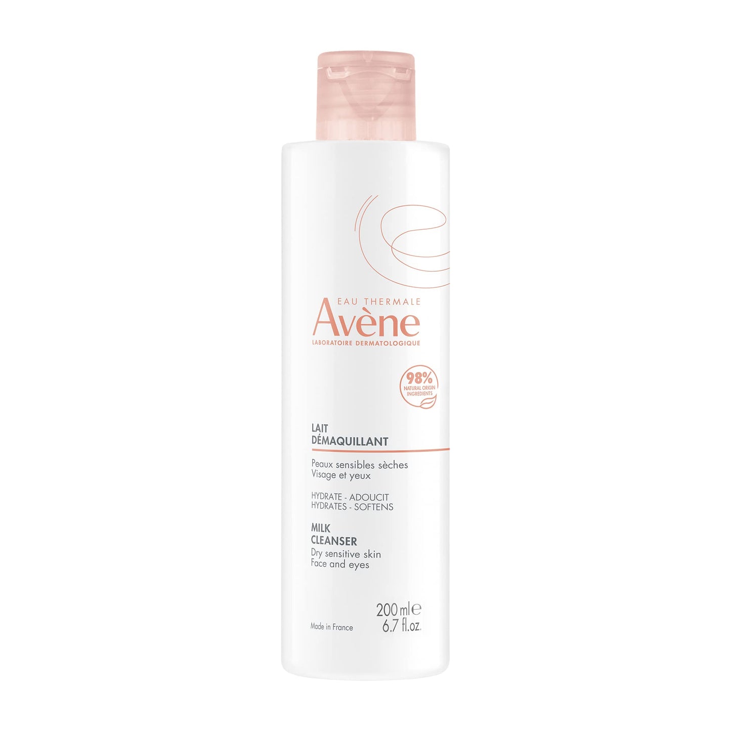 brand Avène Gentle Milk Cleanser - Moisturizing, No-Rinse, Soap-Free Cleansing Lotion for Dry, Sensitive Skin - 6.7 Fl Oz