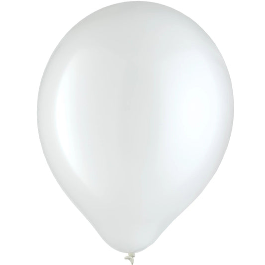 White Latex Balloons - 12" (Pack Of 15) - Perfect For Any Event