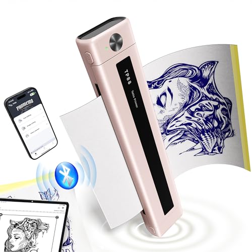 Zodzi Tattoo Stencil Printer, Stencil Printer for Tattooing with 10PCS Paper, Thermal Tattoo Printers Machine with Bluetooth, Tattooing Transfer Printers Compatible with Smartphone Tablet PC