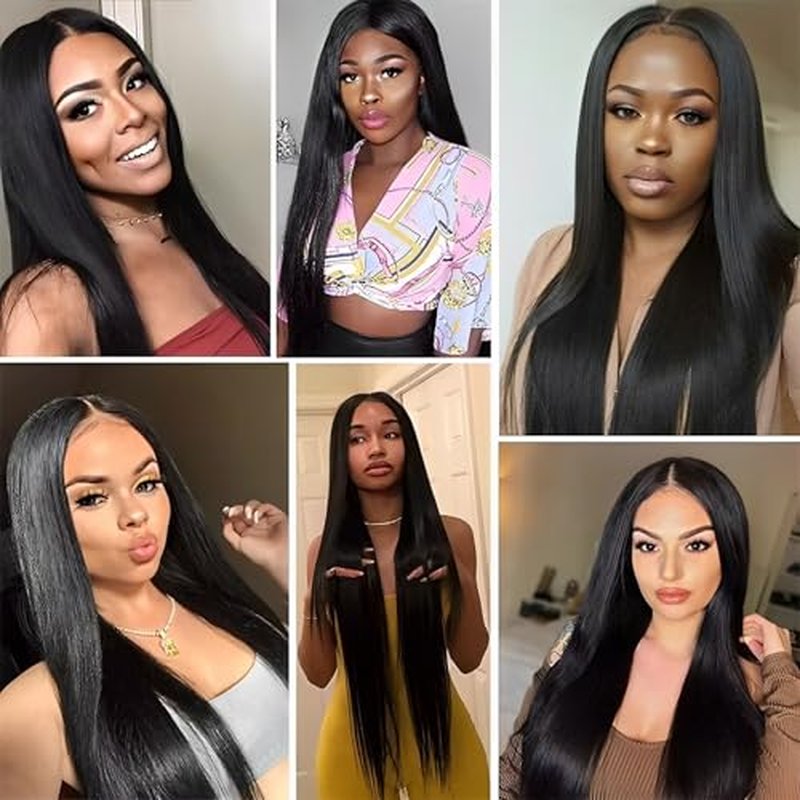 2 by 6 Kim K Glueless Wigs Human Hair Pre Plucked Easy Cut Middle Part Preference Human Hair wig 180% Wear and Go Wigs for Black Women (2¡¿6 black, 26 inch)