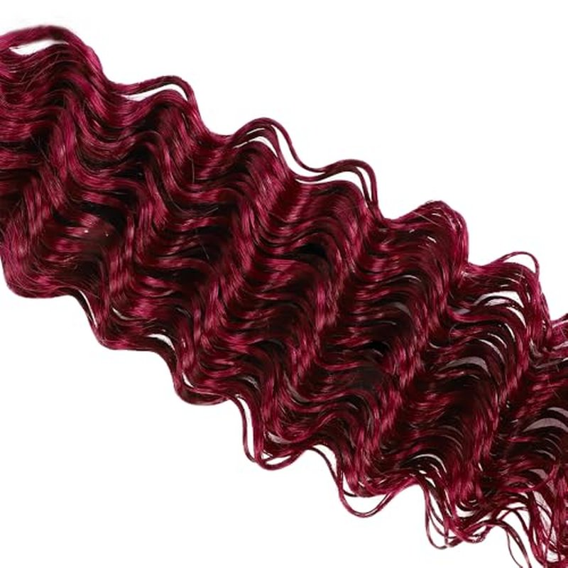 26 28 30 inch Burgundy Bundles Red Human Hair Bundles 99J Human Hair Bundle Burgundy Deep Wave Bundle Red Color