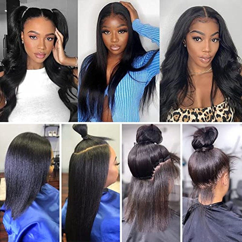 40 PCS Tape in Hair Extensions Human Hair Black Women Yaki Straight Tape in Extensions Human Hair 20 Inch Light Yaki Invisible Skin Weft Double Sided Tape Remy Hair Extensions Natural Black Color