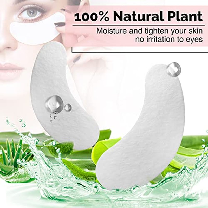 50 Pairs GreenLife 100% Naturel Eyelash Extension Under Eye Gel Pads patches kit Collagen with Aloe Vera Hydrogel Eye Patches set for Eyelash Extension Supplies Tools (50 150 300 Pairs)