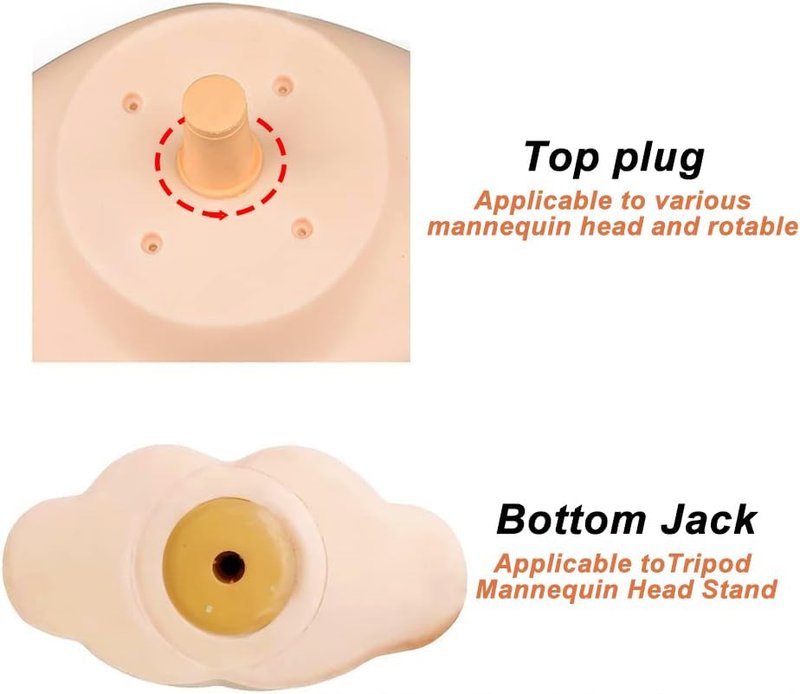 Shoulder Mannequin - Wig Head Support for Cosmetology & Hairdressing Training | Large Size