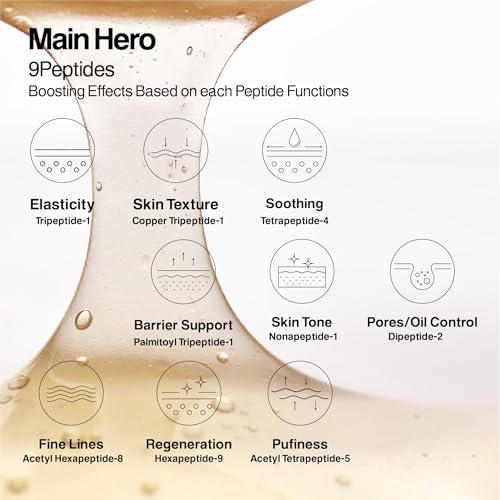 9PEPTIDES MYCO Boosting Dose 30ml (1.014 fl.oz) - 1st Step Hydrating Anti-Aging Booster for boosting skin condition 2x | Korean Peptide Serum with Reishi, Snow Mushroom & Niacinamide