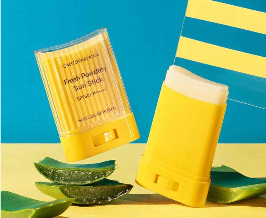 BC233 California Aloe Fresh Powdery Sun Stick, Suncream, Sunscreen SPF50+ PA++++ (24g 0.77 oz), 1 Count (Pack of 1)