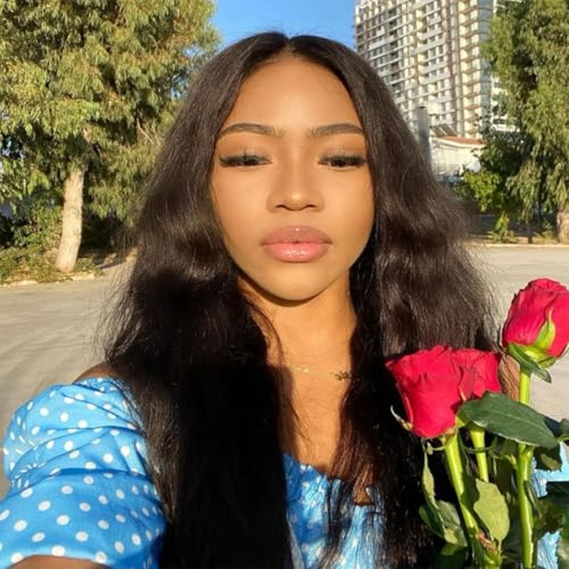 EMOL U Part Human Hair Wig Body Wave 22 Inches Upart Wig for Black Women Long Wavy Brazilian Remy Human Hair Glueless Wigs Natural Black Breathable No Sew In Beginner Friendly