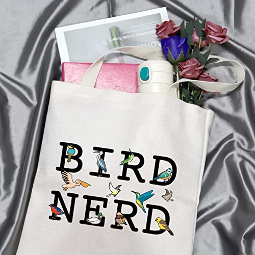 GJTIM Ornithologist Gift Bird Nerd Zipper Makeup Bag for Bird Lovers (Bird Nerd Tote)