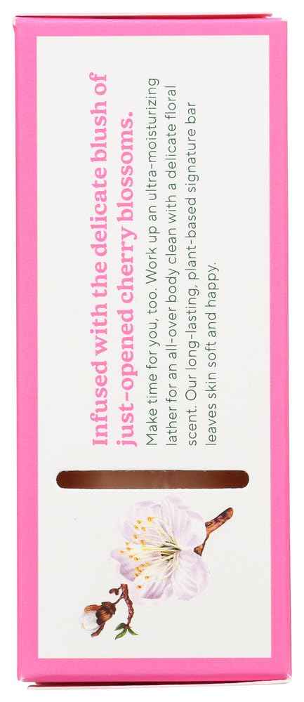SoF Triple Milled Bar Soap - With Coconut Oil & Organic Shea Butter- Vegan & Non GMO- Free From Phthalates, Sulfates & Parabens- Cherry Blossom - 6 oz Bar 4 Bars