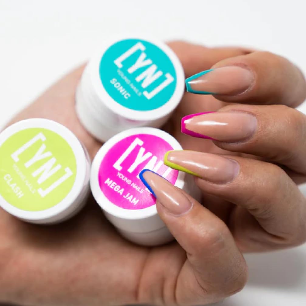 Young Nails Mission Control Gel Paint for Nail Art - Professional Precision Liner & Design Polish, UV/LED Cure, Rich Pigment & Shine, Nail Art Gel Liner for Detailed Designs, Gel Pot, Fizz, 5g