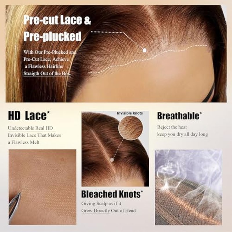 Chocolate Brown Wig Glueless Wigs Human Hair Pre Plucked Pre Cut Chocolate Brown 4x4 Hd Lace Front Wig For Black Women Colored Water Wave Wavy Curly Wig Human Hair Wear And Go Glueless Wigs #4 18inch