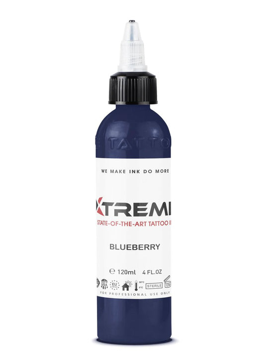 Xtreme Tattoo Ink, Versatile Medium Viscosity for Precision Tattooing, Rich Hue, Quick Healing, Acrylic-Free, Water Based, Highest Safety Stards - Ready-to-Use Tattoo Ink (Blueberry, 4 oz)