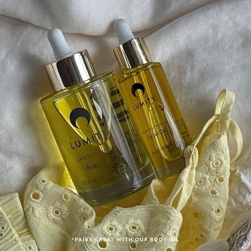 LUMITY Award-Winning Natural Moisturising Anti-Ageing Natural Facial Oil For Fine Lines And Wrinkles - Argan Oil, Jojoba Seed Oil, Green Tea Leaf Extract,
