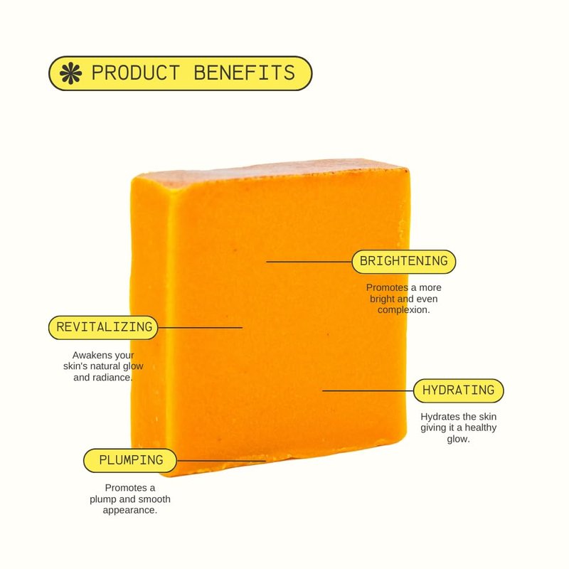 Turmeric Skin Cleansing Soap - Natural Glow Face & Body Cleanser for Acne, Dark Spots & Scars | 3 Bars (4.5 oz)