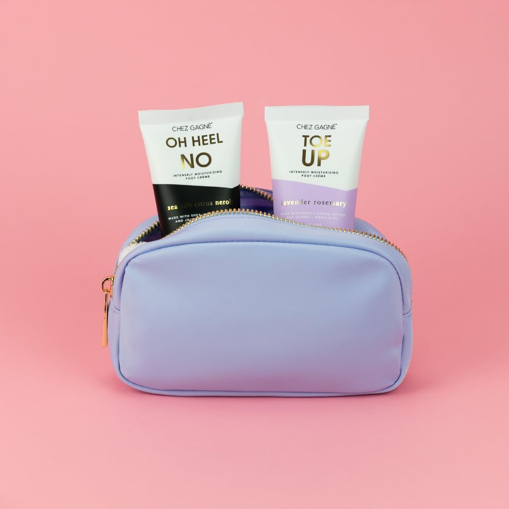 Chez Gagné Vegan Foot Cream for Dry Cracked Heels - Oh Heel No - Sea Salt Citrus and Neroli 3.4oz Ultra Thick Moisturizing Foot Lotion - Shea Butter, Marula Oil - Made in California - Funny Spa Gift