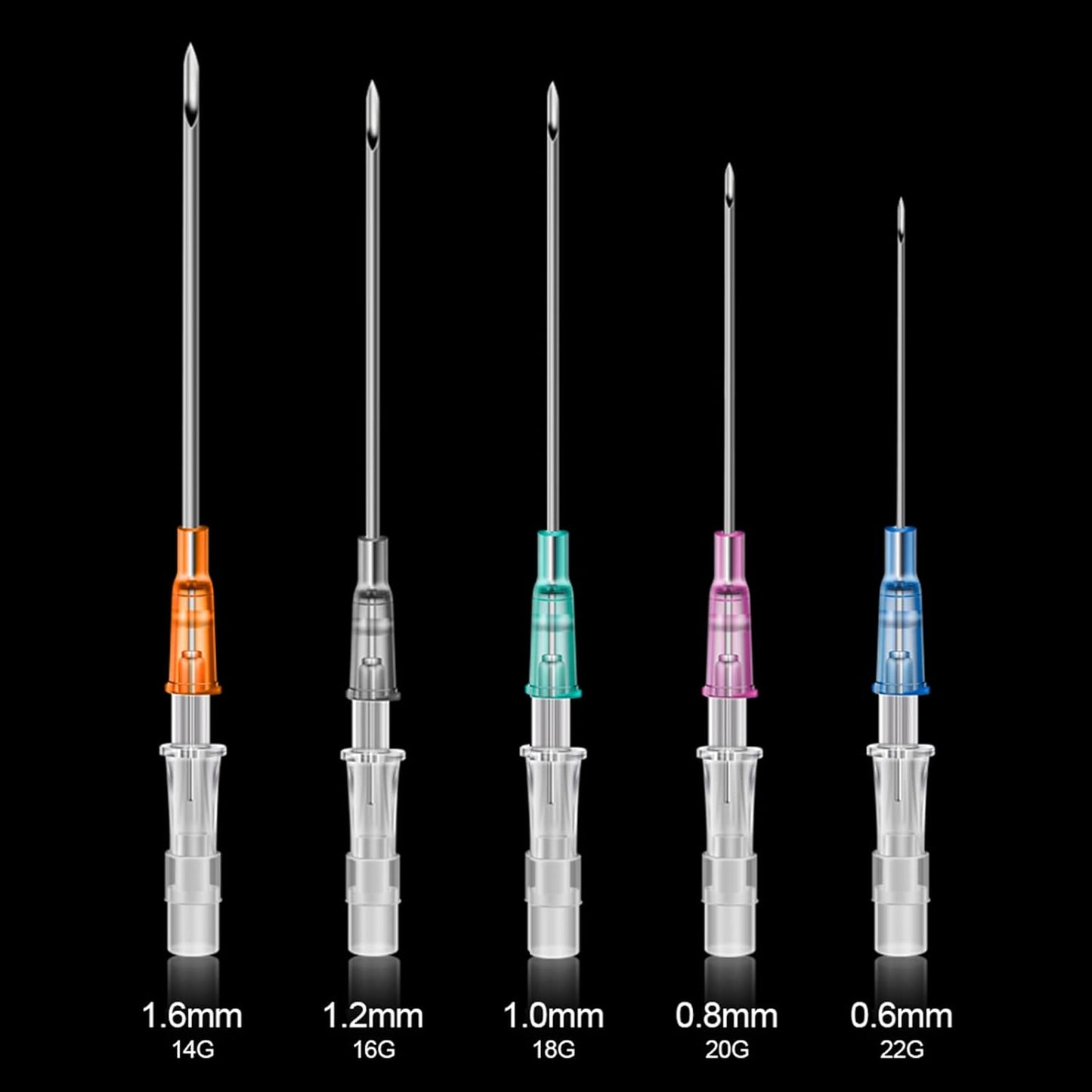 16G Catheter Piercing Kit - 50Pcs Hollow IV Catheter for Ear, Nose, Lip, Tongue & Belly Piercings