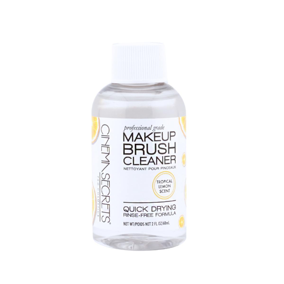 Makeup Brush Cleaner Solution | Quick-Drying, Rinse-Free Formula - Removes Waterproof Makeup - Lemon Scent