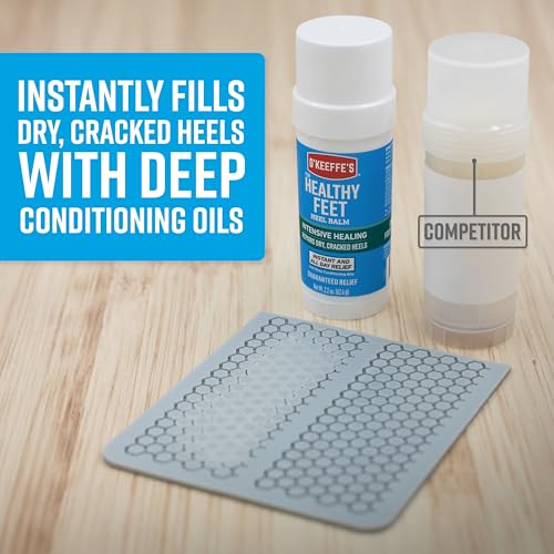 O'Keeffe's for Healthy Feet Intensive Healing Balm; Guaranteed Relief for Extremely Dry; Cracked Feet; Heel Balm that Instantly Fills Dry; Cracked Heels; 2.2oz Stick; (Pack of 1)