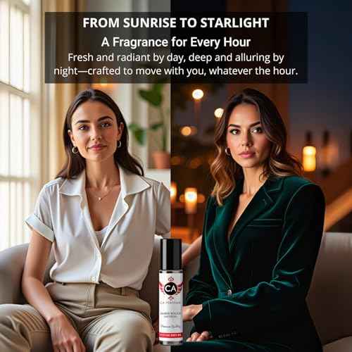 CA Perfume Amber Rouge Saffron For Women and Men Fragrance Body Oil Alcohol-Free Travel Size Roll-On 0.3 Fl Oz (Pack of 2)