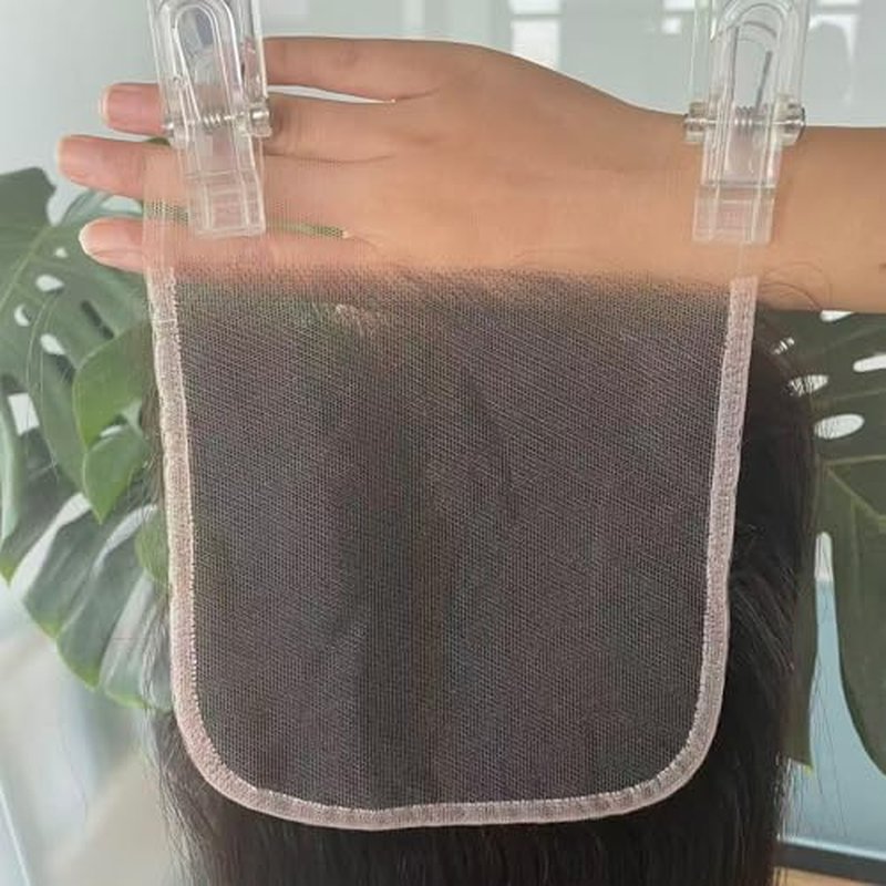 7x7 Closure HD Lace Only Virgin Unprocessed Human Hair Straight Pre-plucked Natural Hairline Silky 100% Human Hair 16Inch