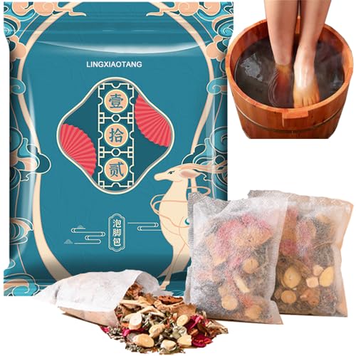 30 Bags Herbal Foot Soak Bag Set,31.74oz Herbal Foot Bath Spa Powder Kits Foot Reflexology Relax ,Mugwort,Ginger & Safflower 900g