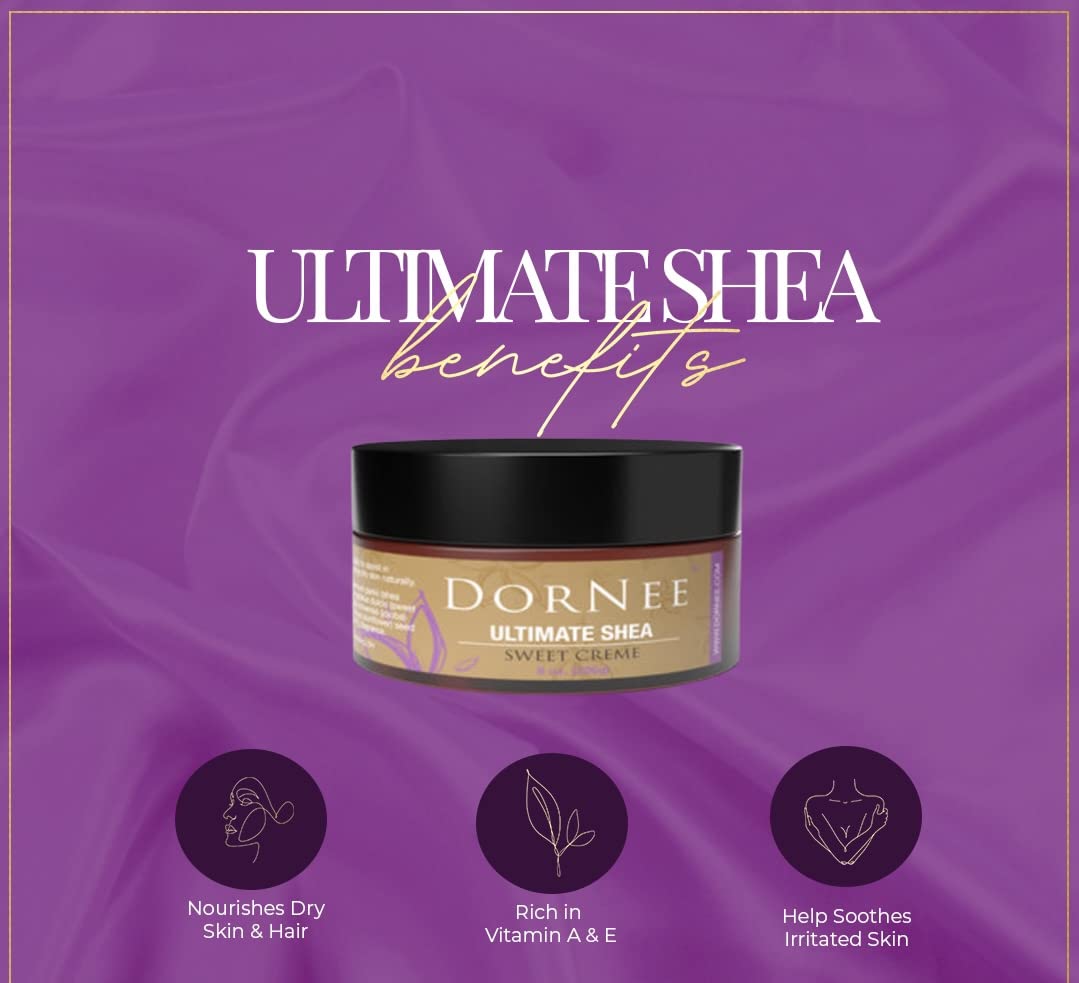 DorNee’ Ultimate Shea Butter Lust Scented, Natural Moisturizing, Ultra Rich, Fragrant, Shea & Jojoba Oil Blend (8 oz)