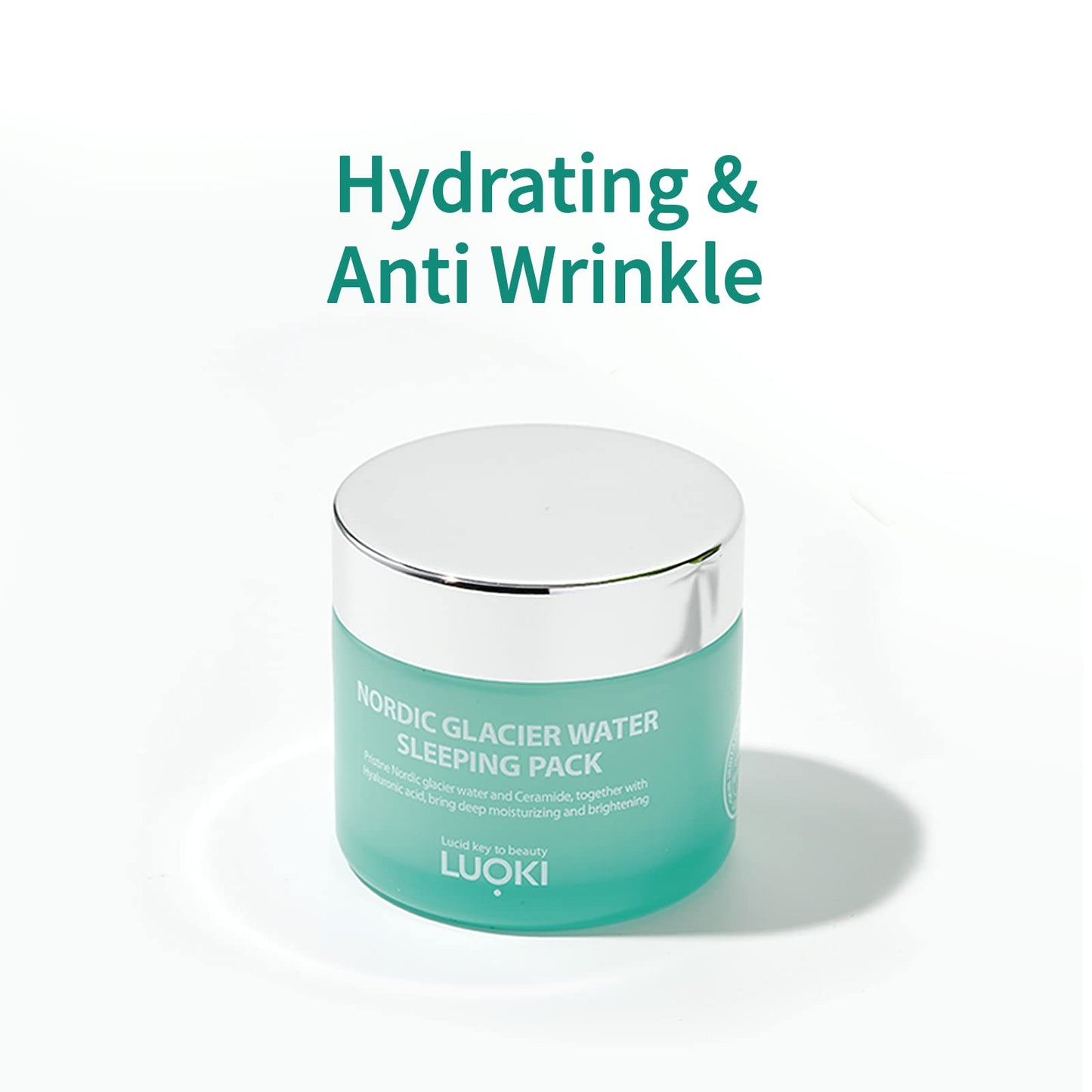 luoki Nordic Glacier Water Sleeping Pack 80g (2.82 Oz) - Skin Hydrating, Soothing & Anti Wrinkle Moisturizing Gel Cream Sleeping Mask