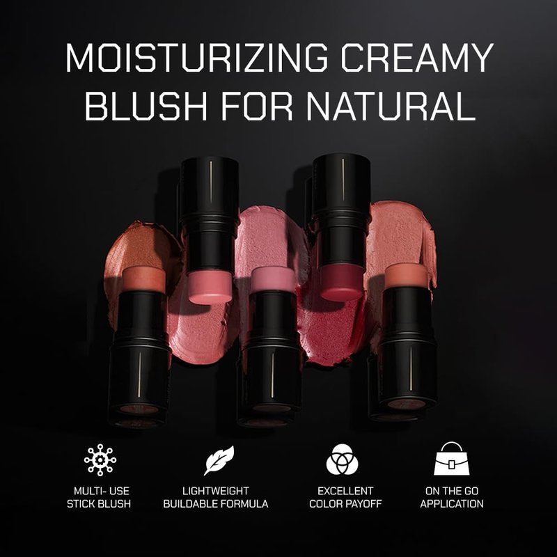 Radiant Professional Touch of Blush - Stick for Cheeks, Lips & Eyes – Vegan Cream Blusher Stick – Lightweight, Hydrating Clean Beauty Makeup – Multi-Use Makeup – Made in Greece (03 ROSY, 0.14 Oz)