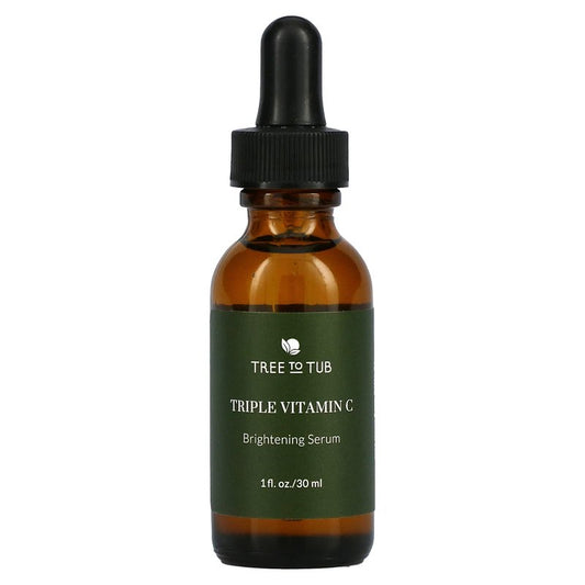 Tree To Tub Illuminating Vitamin C Serum - Triple Vitamin C Hydrating Serum for Face, Hyaluronic Acid - Maximum Anti-Aging Power Glow - Antioxidant for Dry, Sensitive Skin